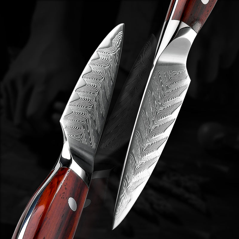 TRUCHA ARCO - Cuchillo Puntilla Damasco 67 capas 10 cm PATAGÓN