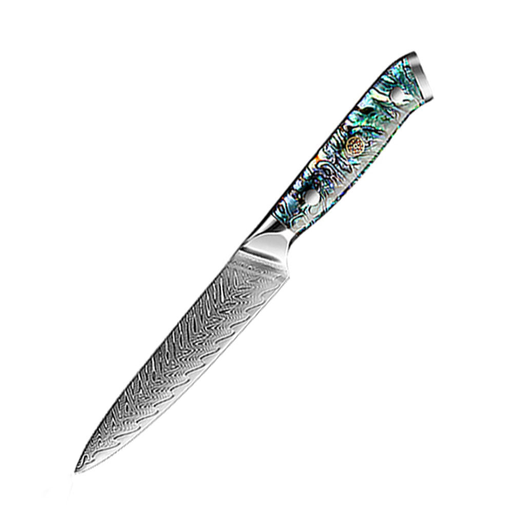 Cuchillo Puntilla Patagón Damasco 67 capas 13 cm NÁCAR