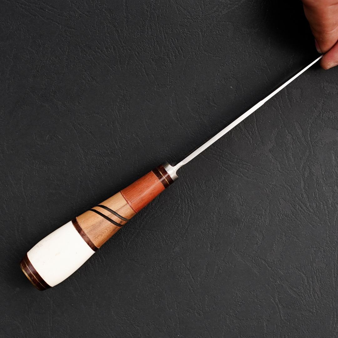 Cuchillo Gaucho Patagón Artesanal Hueso Madera hoja 12 cm