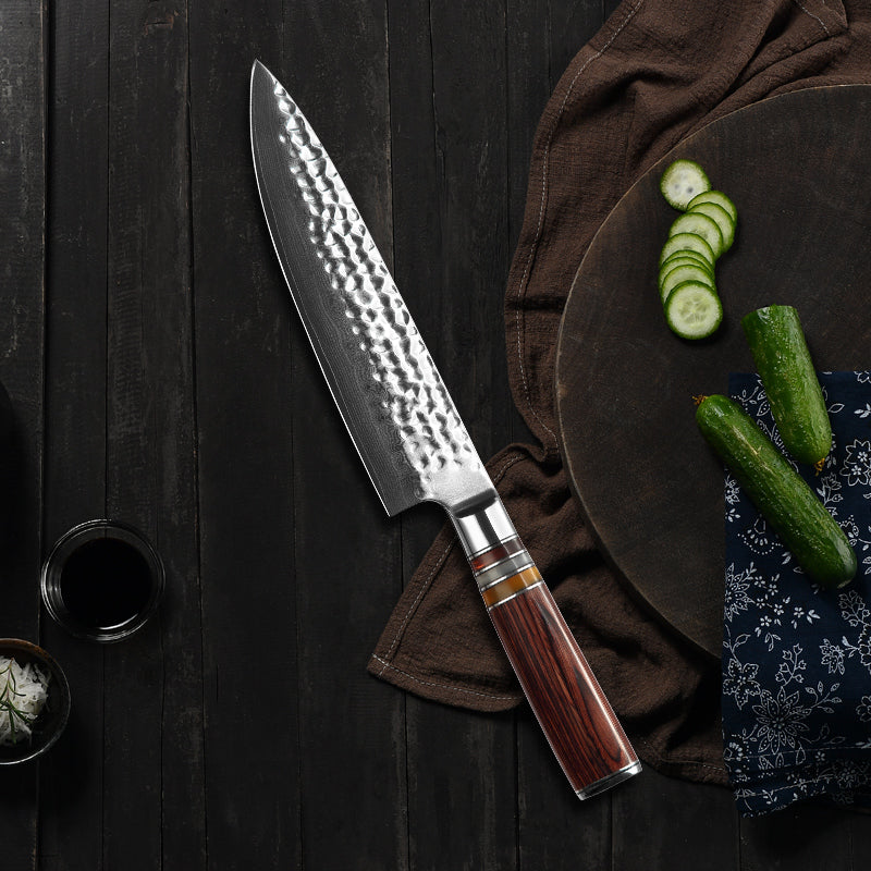 Cuchillo Chef Patagon Damasco 67 capas 20 cm