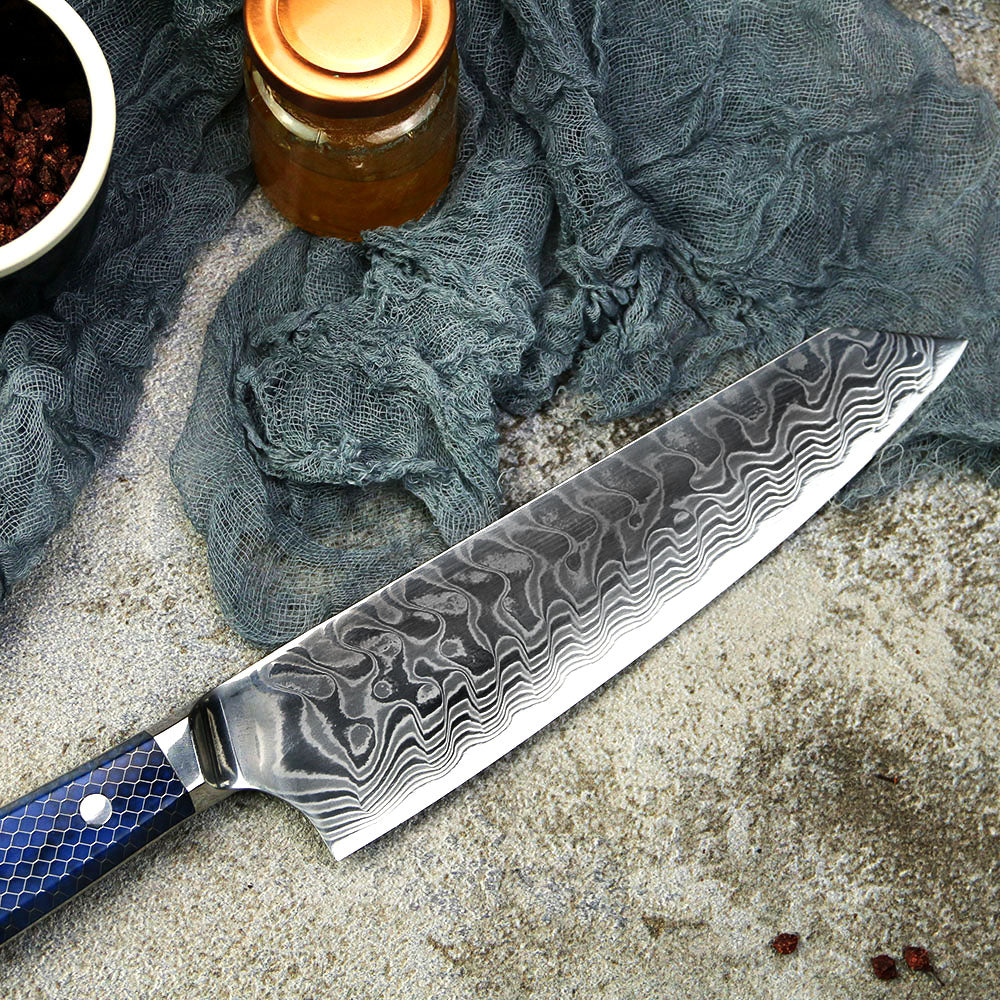 OCEANO - Cuchillo Kiritsuke Damasco 45 capas hoja ancha 20 cm PATAGÓN