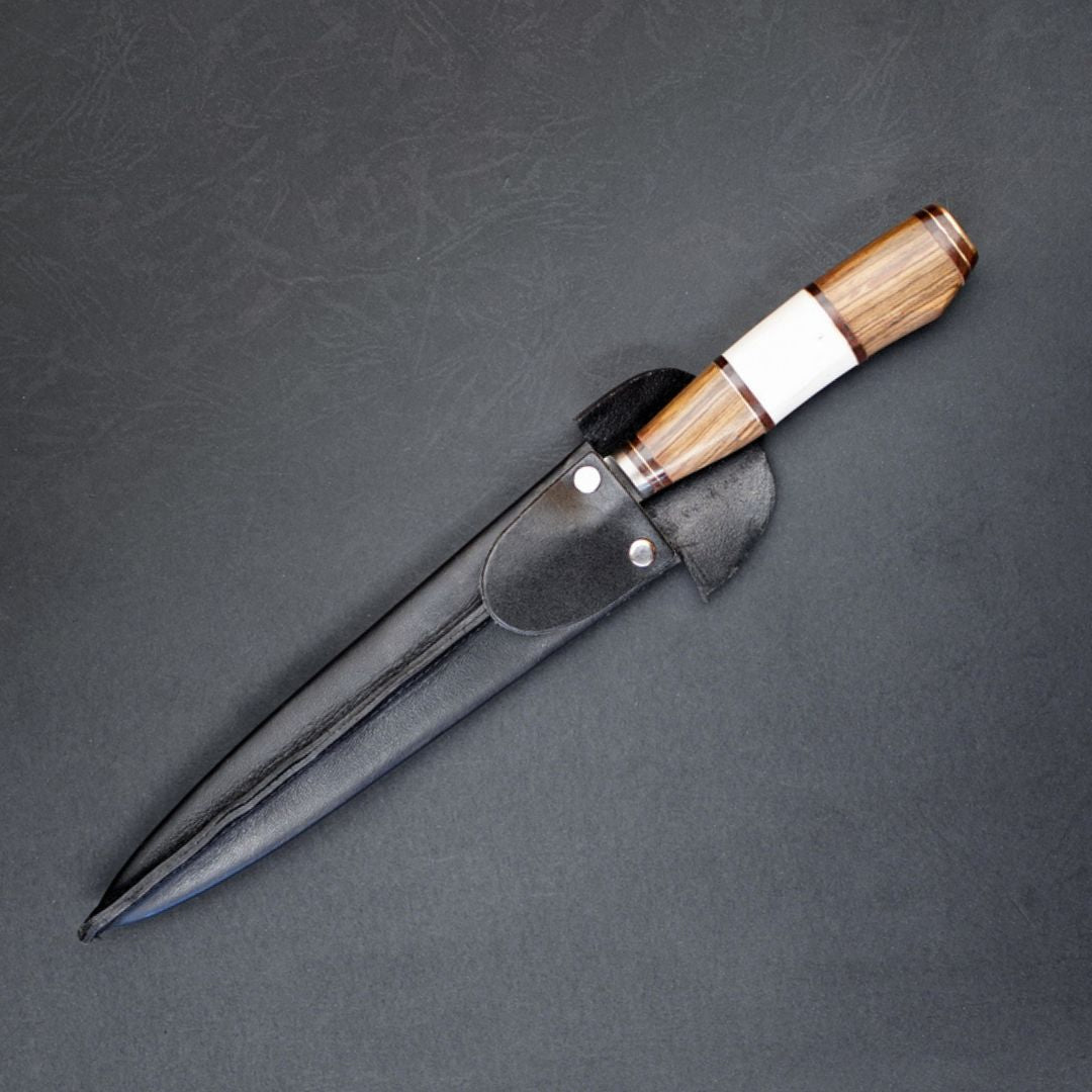 Cuchillo Artesanal Hueso Madera 20 cm