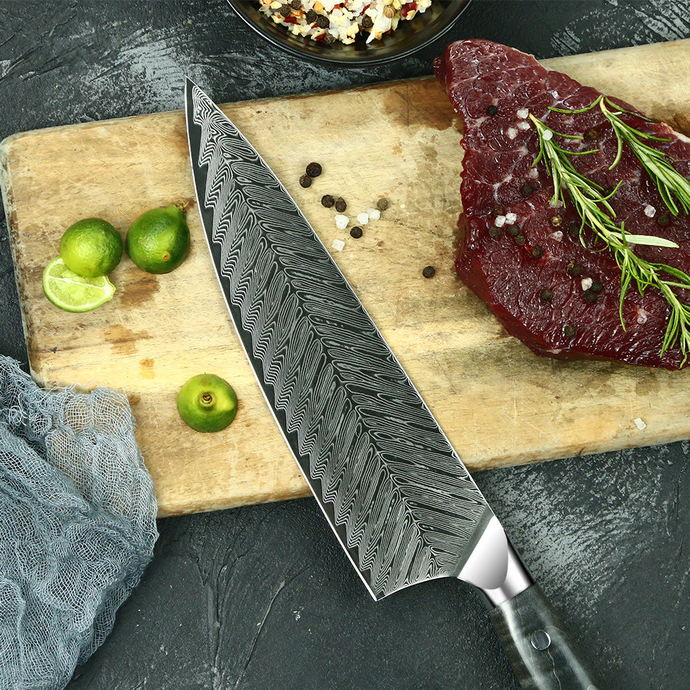 LLOICA - Cuchillo Chef Damasco 67 capas hoja 20 cm PATAGÓN