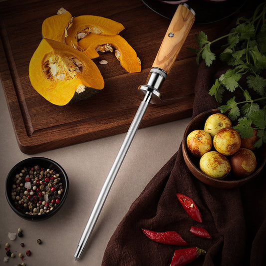 OLIVO - Chaira Astil Diamantada 22 cm PATAGÓN - Cuchillos Mundo Patagon