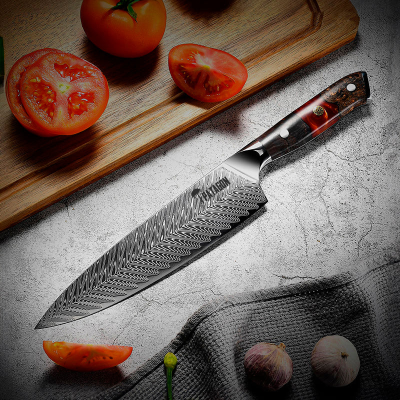 LLOICA - Cuchillo Chef Damasco 67 capas hoja 20 cm PATAGÓN