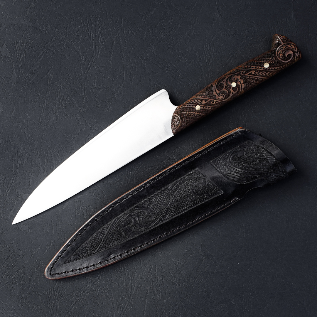 Cuchillo Artesanal PREMIUM Campero Tallado hoja 20 cm
