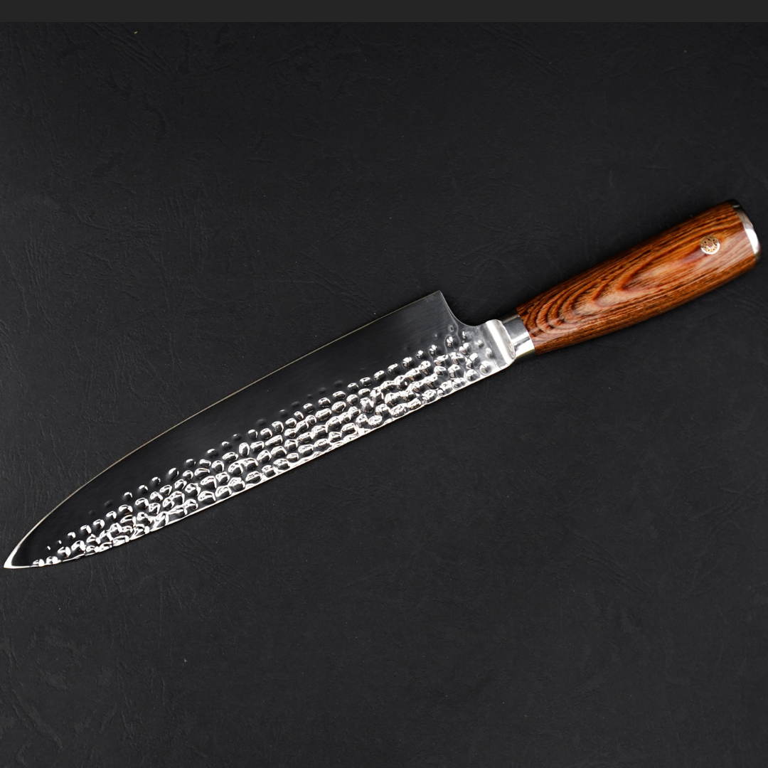 Cuchillo Medio Golpe Patagón Acero compuesto 3 capas martillado