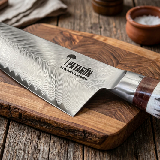 Cuchillo Chef Acero Damasco 67 capas hoja 20 cm - CIERVO (8027362525286)