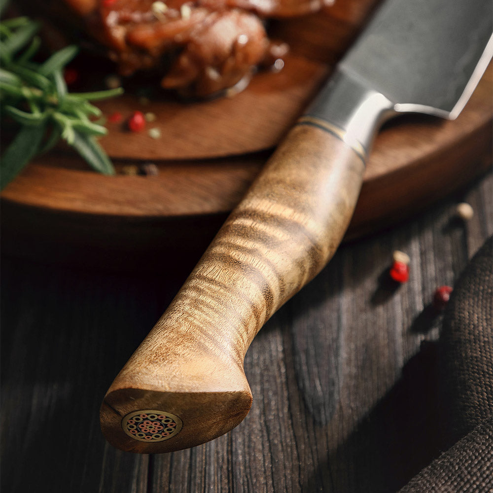 ABEDUL - Cuchillo Utilitario Damasco 67 hoja 13 cm capas LEGADO