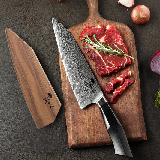 Cuchillo Kiritsuke Damasco 67 capas hoja 20 cm LEGADO - MEDIA NOCHE