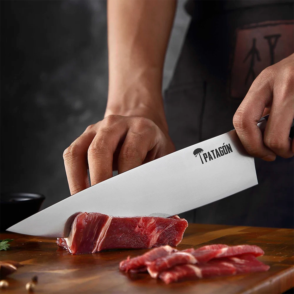 Cuchillo Chef Acero Alemán Premium Hoja 20 cm PATAGÓN - HUALLE