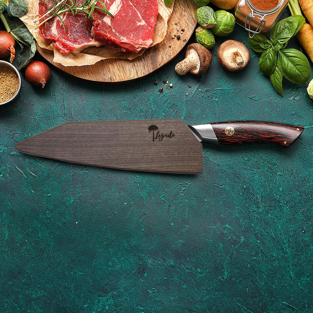 ERUPCIÓN - Cuchillo Kiritsuke Damasco 73 capas hoja 21 cm LEGADO
