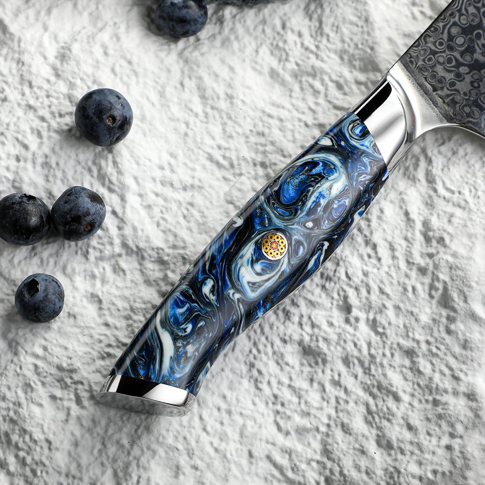 GLACIAR - Cuchillo Chef Acero Damasco 67 capas hoja 20 cm PATAGÓN