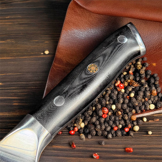 Cuchillo Chef Damasco 67 capas hoja 20 cm PATAGÓN - CARBONO