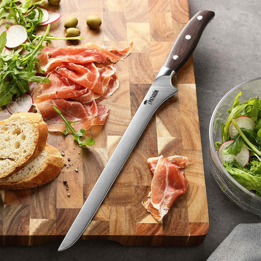 Cuchillo Jamonero Acero Alemán Premium Hoja 26 cm - ROBLE