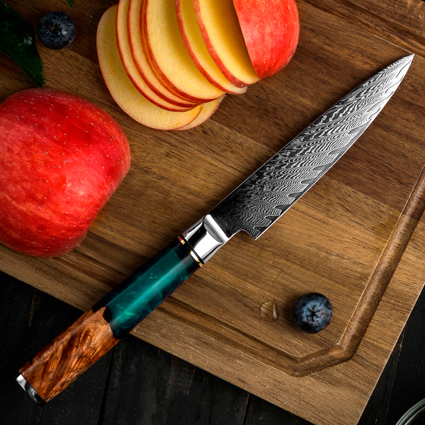 Cuchillo Puntilla Patagón Damasco 67 capas 13 cm - Mediterraneo