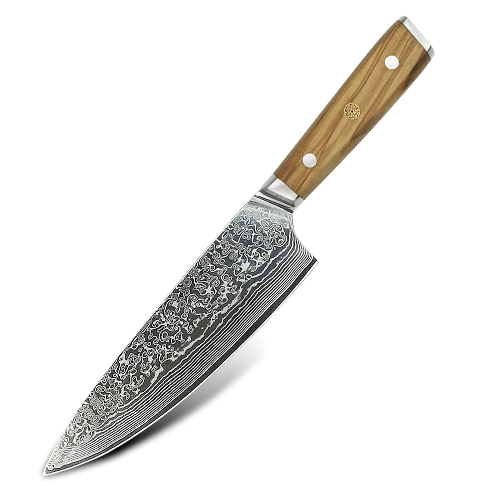 Cuchillo Chef Patagon Damasco 67 capas hoja 20 cm