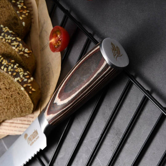 ESPIGA - Cuchillo Pan Acero Alemán hoja 20 cm PATAGÓN - Cuchillos Mundo Patagon