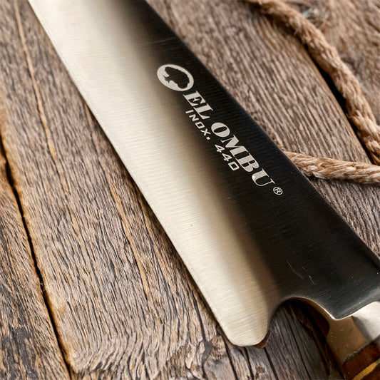 Cuchillo Artesanal Parrillero hoja 20 cm EL OMBU - GAUCHO PREMIUM - Cuchillos Mundo Patagon
