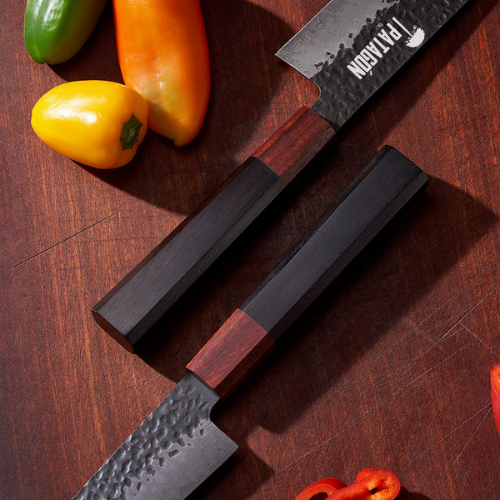 CENIZA - Cuchillo Kiritsuke Damasco 67 capas hoja 20 cm PATAGÓN