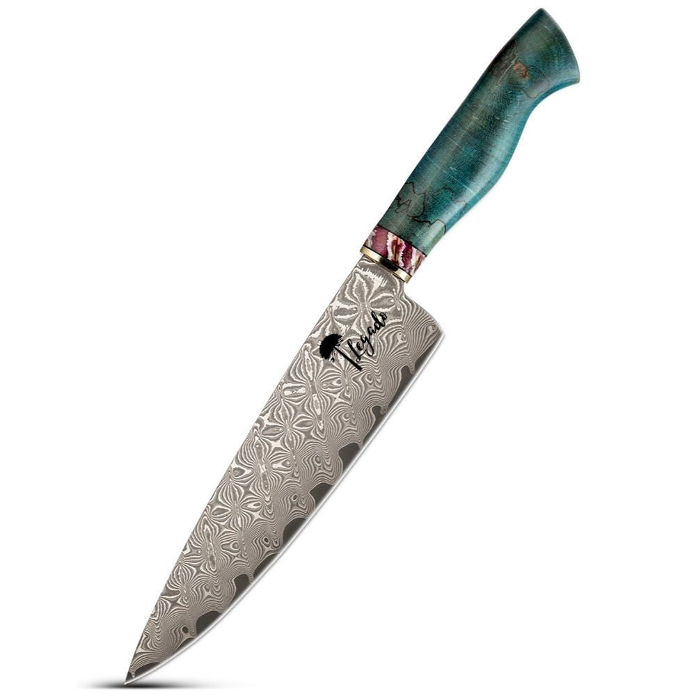 Cuchillo Parrillero Damasco 67 capas hoja 20 cm LEGADO - LAGUNA - Cuchillos Mundo Patagon