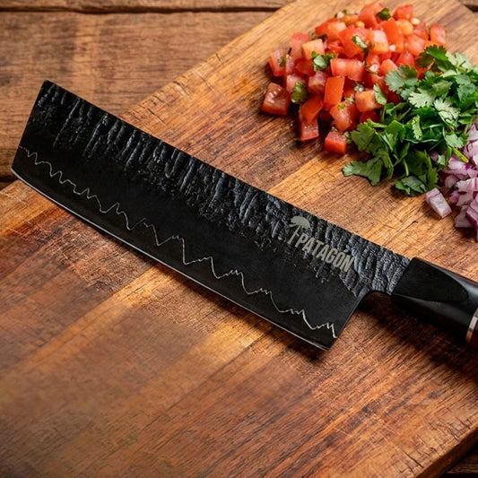 Cuchillo Nakiri Acero Revestido fosfatado 3 capas hoja 18 cm - RIO LAVA (8007097778278)