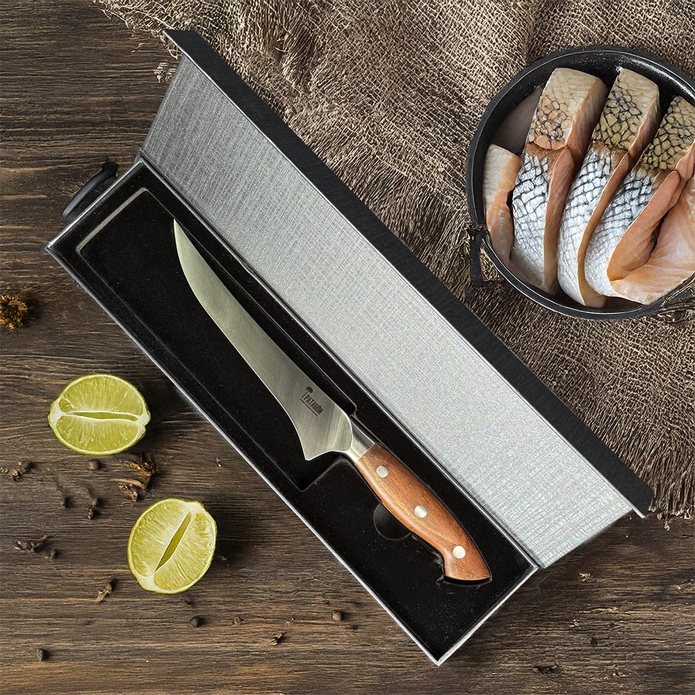 PELLÍN - Cuchillo Fileteador Acero Alemán Premium Hoja 16 cm PATAGÓN Con caja regalo