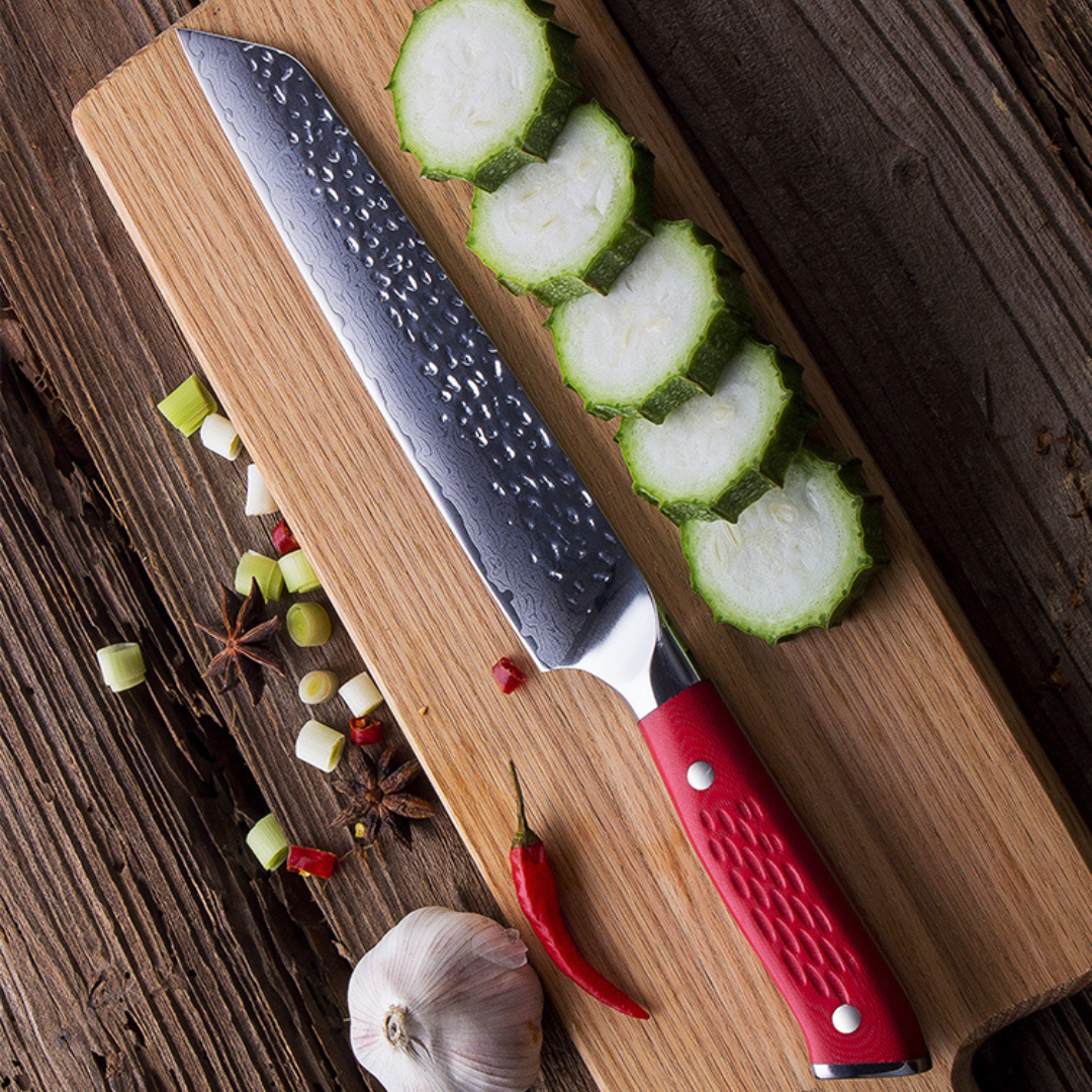 Cuchillo Kiritsuke Patagón Damasco 67 capas hoja 20 cm