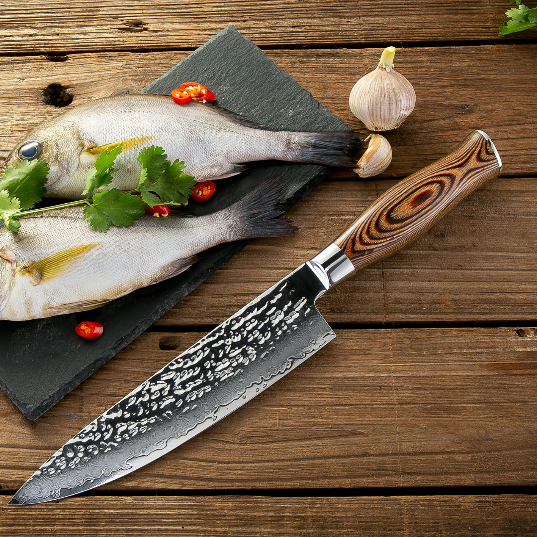 Cuchillo Chef Patagon Damasco 67 capas 20 cm