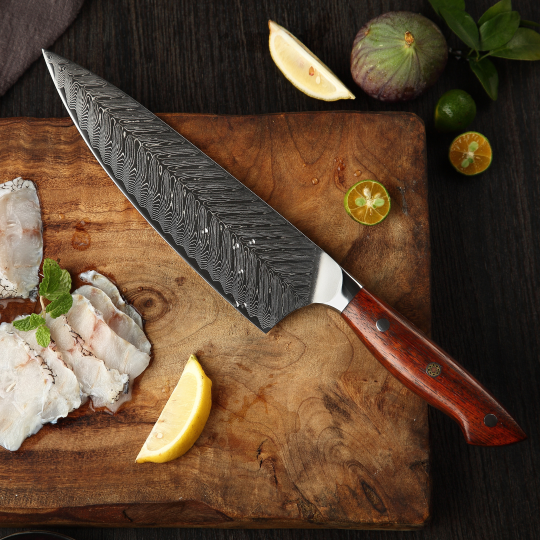 Cuchillo Chef Patagon Damasco 67 capas 20 cm
