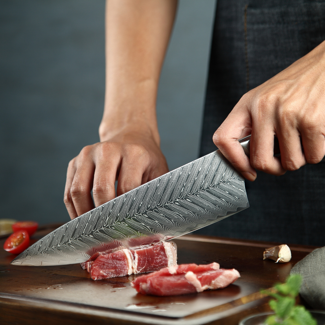 Cuchillo Chef Patagon Damasco 67 capas 20 cm