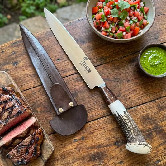 Cuchillo Parrillero Artesanal hoja 20 cm - GAUCHO