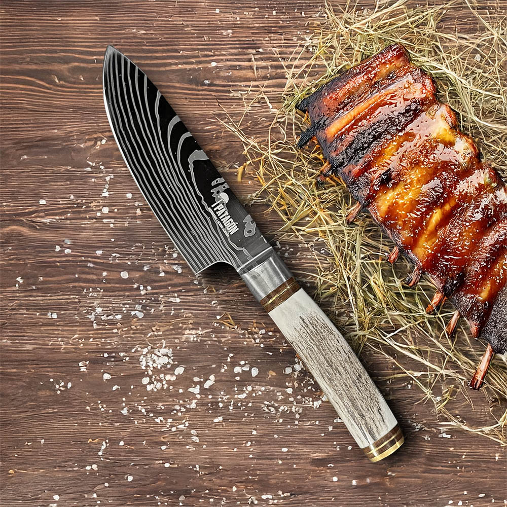 OLAS - Cuchillo Choricero Acero Alemán Artesanal hoja 13 cm PATAGÓN