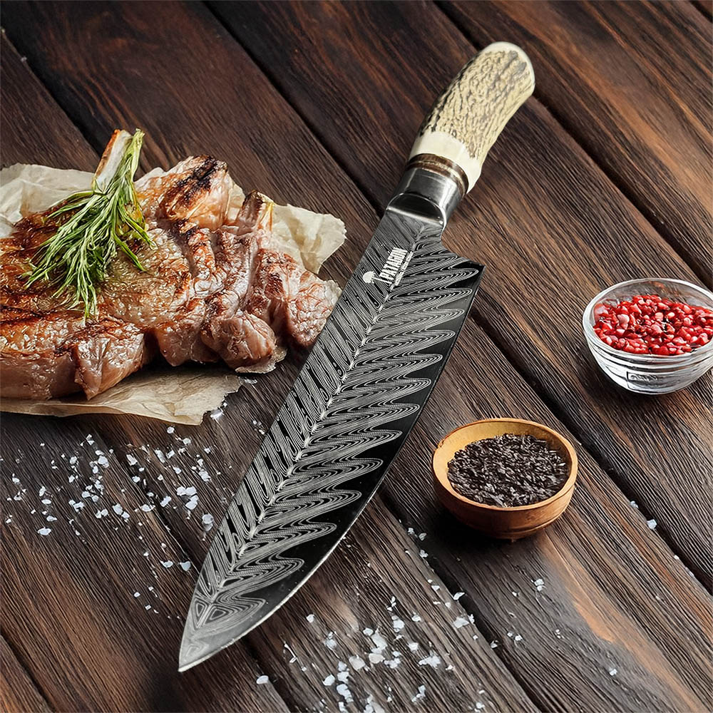 PATAGÓNICO - Cuchillo Asador Acero Alemán Artesanal hoja 16 cm PATAGÓN