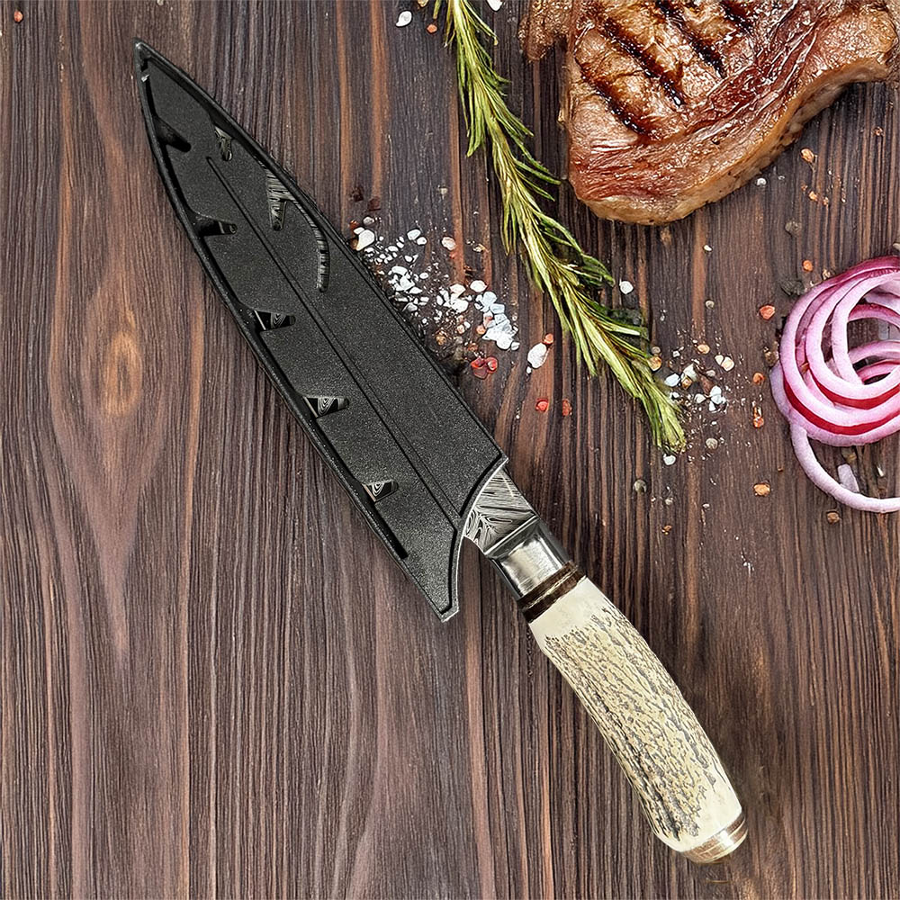PATAGÓNICO - Cuchillo Asador Acero Alemán Artesanal hoja 16 cm PATAGÓN