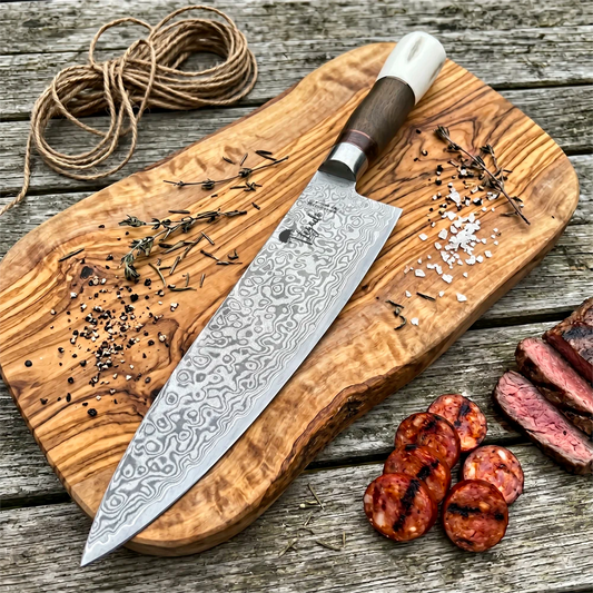 Cuchillo Acero Damasco 67 capas Artesanal LEGADO - CLAVEL