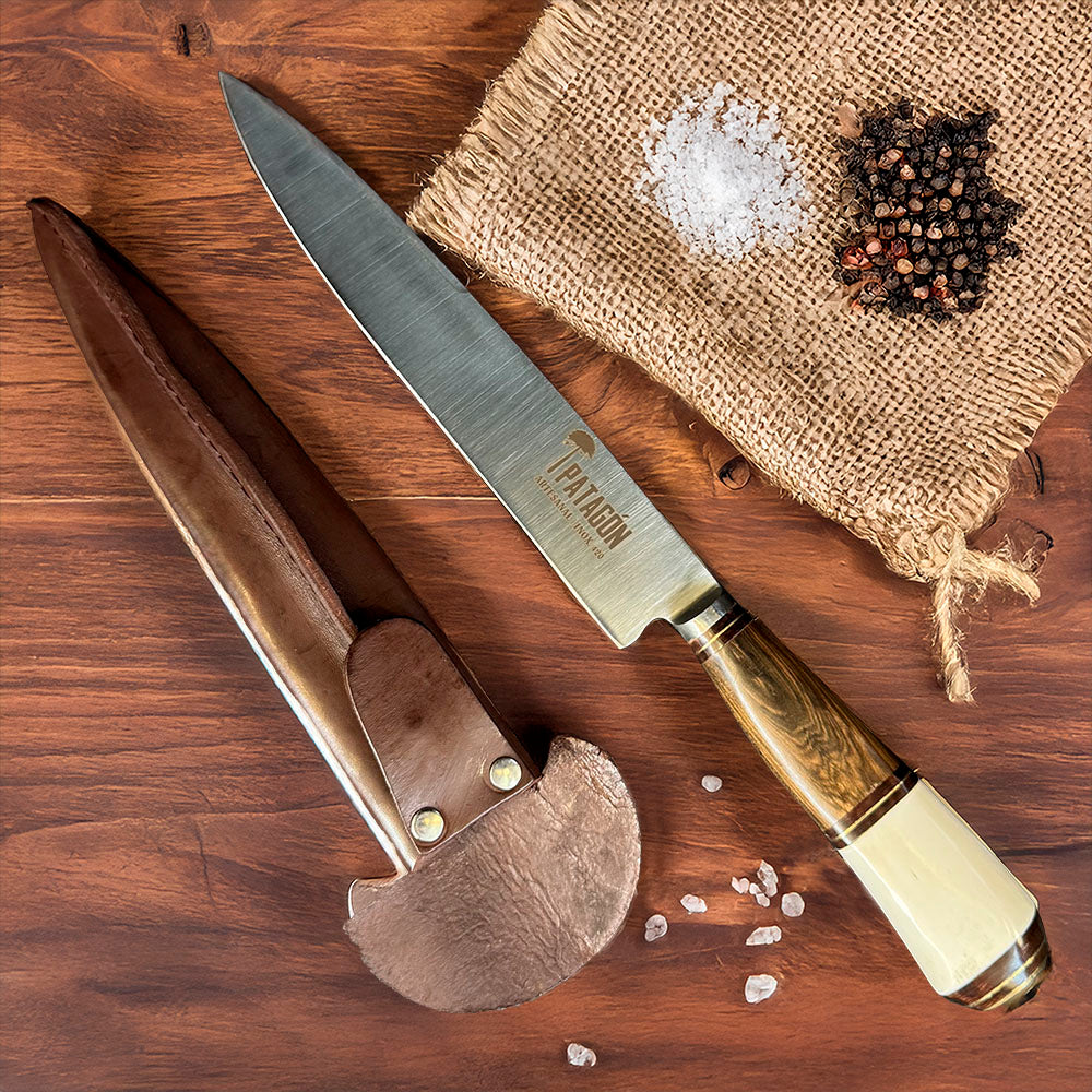 Cuchillo Parrillero Artesanal hoja 20 cm PATAGÓN - GAUCHO - Cuchillos Mundo Patagon