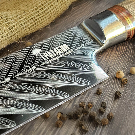 PATAGÓNICO - Cuchillo Asador Acero Alemán Artesanal hoja 24 cm PATAGÓN