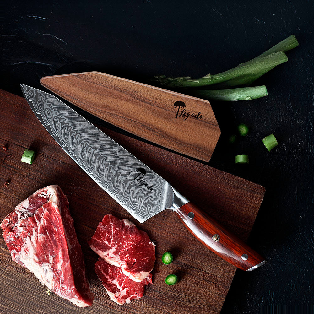 GRAN TRUCHA - Cuchillo Chef PRO Damasco 67 capas hoja 20 cm LEGADO