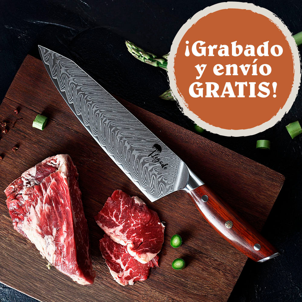 GRAN TRUCHA - Cuchillo Chef PRO Damasco 67 capas hoja 20 cm LEGADO
