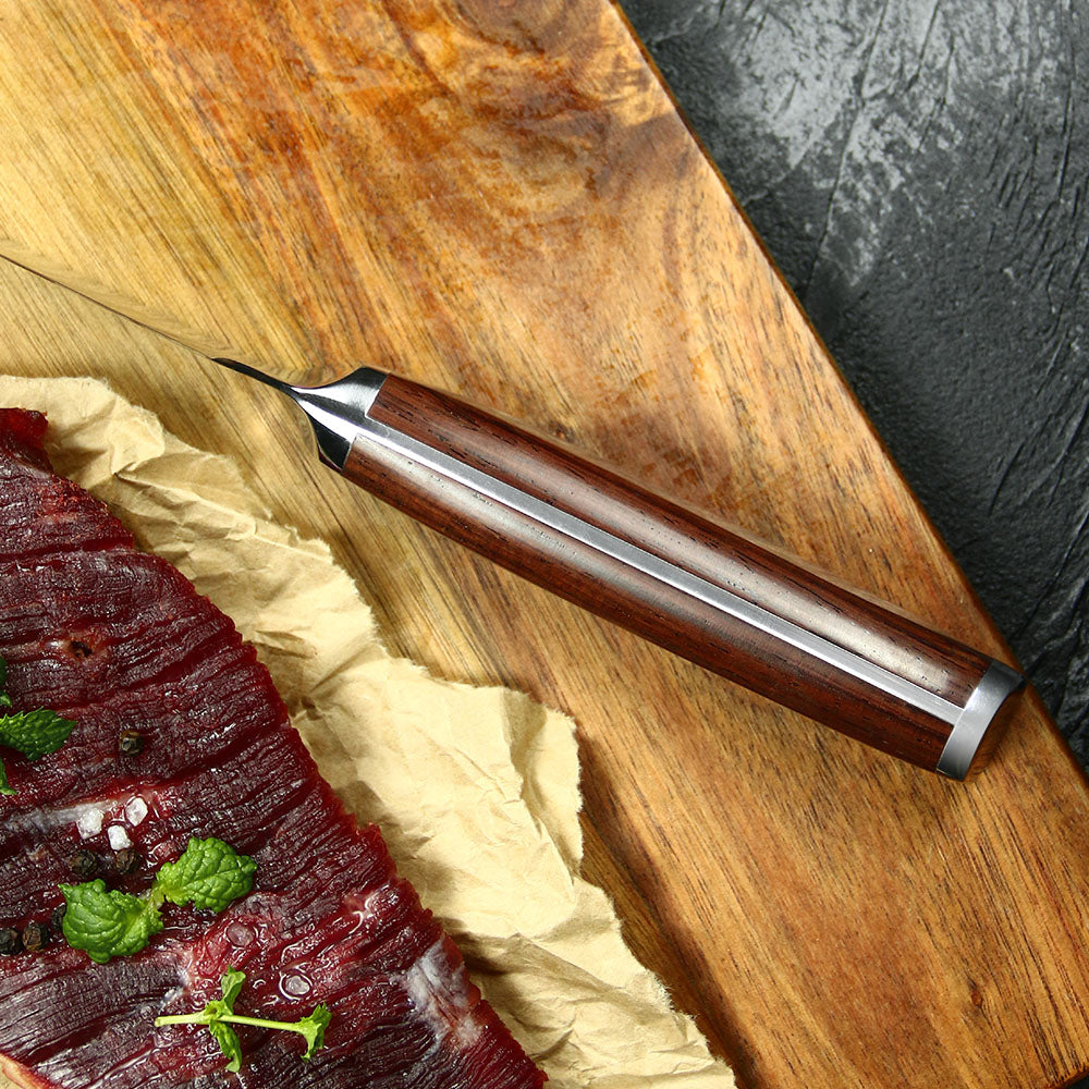 Cuchillo Chef Patagon Damasco 67 capas hoja ancha 20 cm