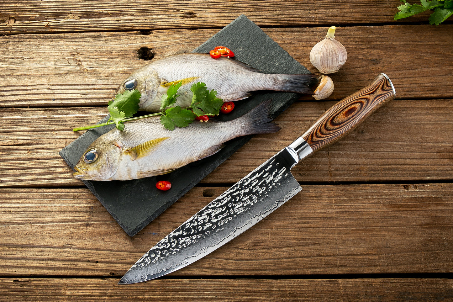 Cuchillo Chef Patagon Damasco 67 capas 20 cm