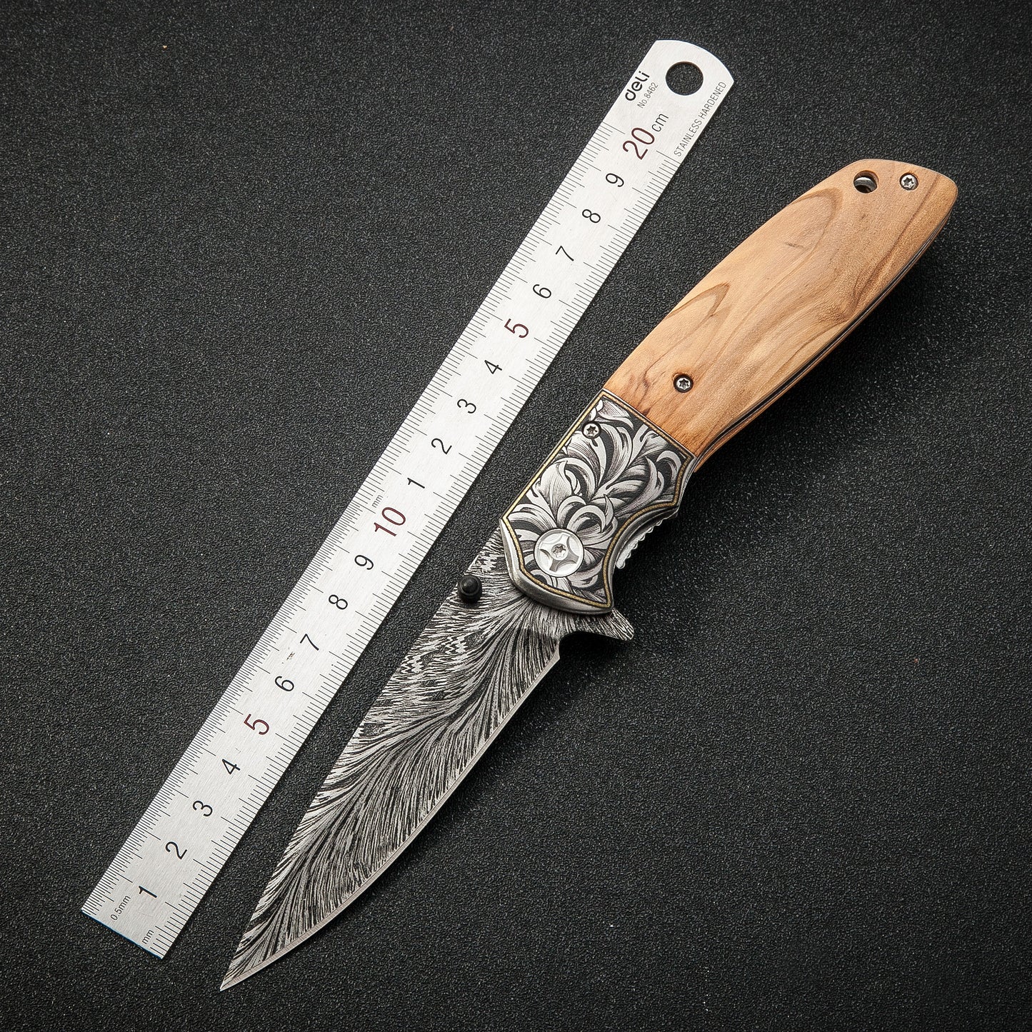 Damasco - Corta pluma plegable Acero Inox