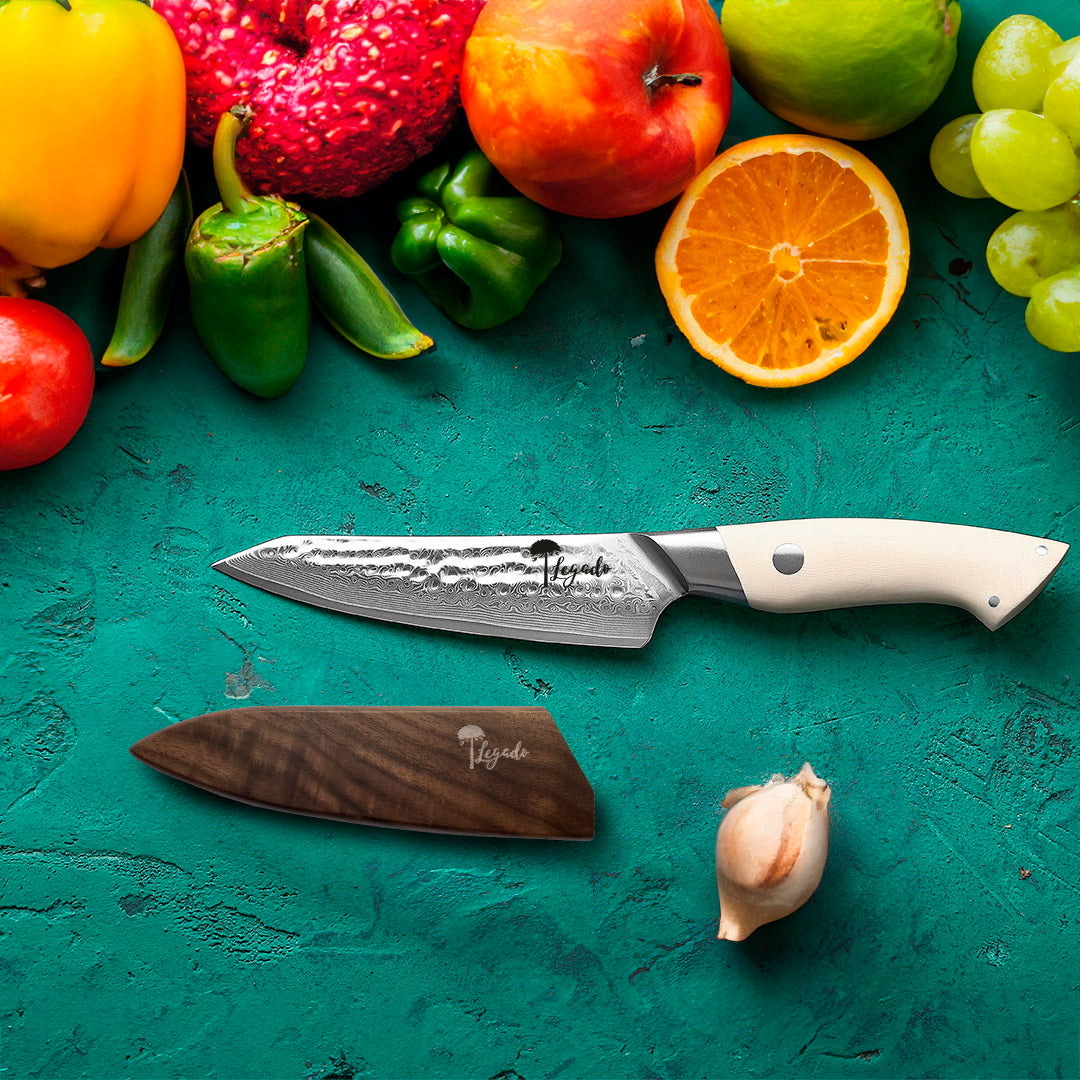 NEVADO Bajo - Cuchillo Utilitario Damasco 67 capas hoja 13 cm LEGADO