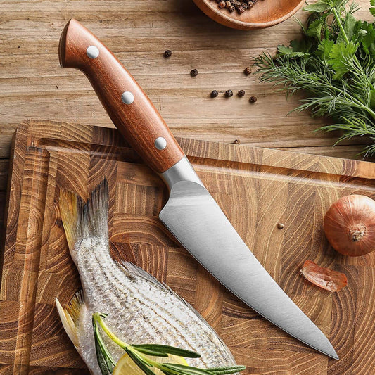 PELLÍN - Cuchillo Despostador Acero Alemán Premium Hoja 16 cm PATAGÓN Con caja regalo (7652525703270)
