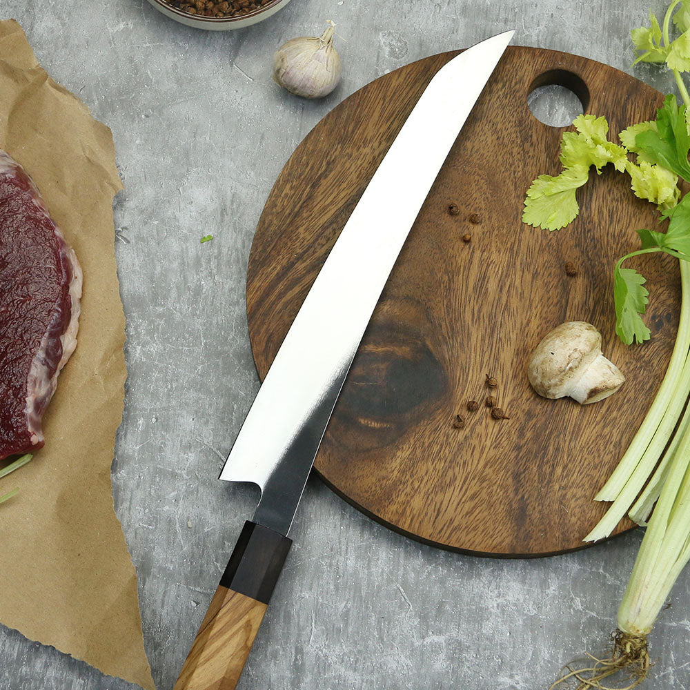 Cuchillo Yabagiba Acero Al Carbono hoja 24 cm PATAGÓN - HIBRIDO