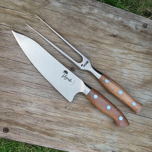 Set parrillero Cuchillo + Tenedor - PELLÍN - Cuchillos Mundo Patagon