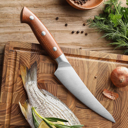 PELLÍN - Cuchillo Despostador Acero Alemán Premium Hoja 16 cm PATAGÓN Con caja regalo