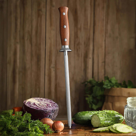 Chaira Astil Ranurada 22 cm PATAGÓN - PELLÍN - Cuchillos Mundo Patagon