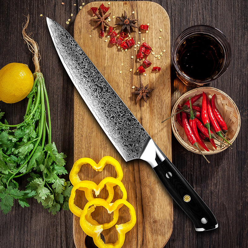 Cuchillo Chef Patagon Damasco 67 capas 20 cm